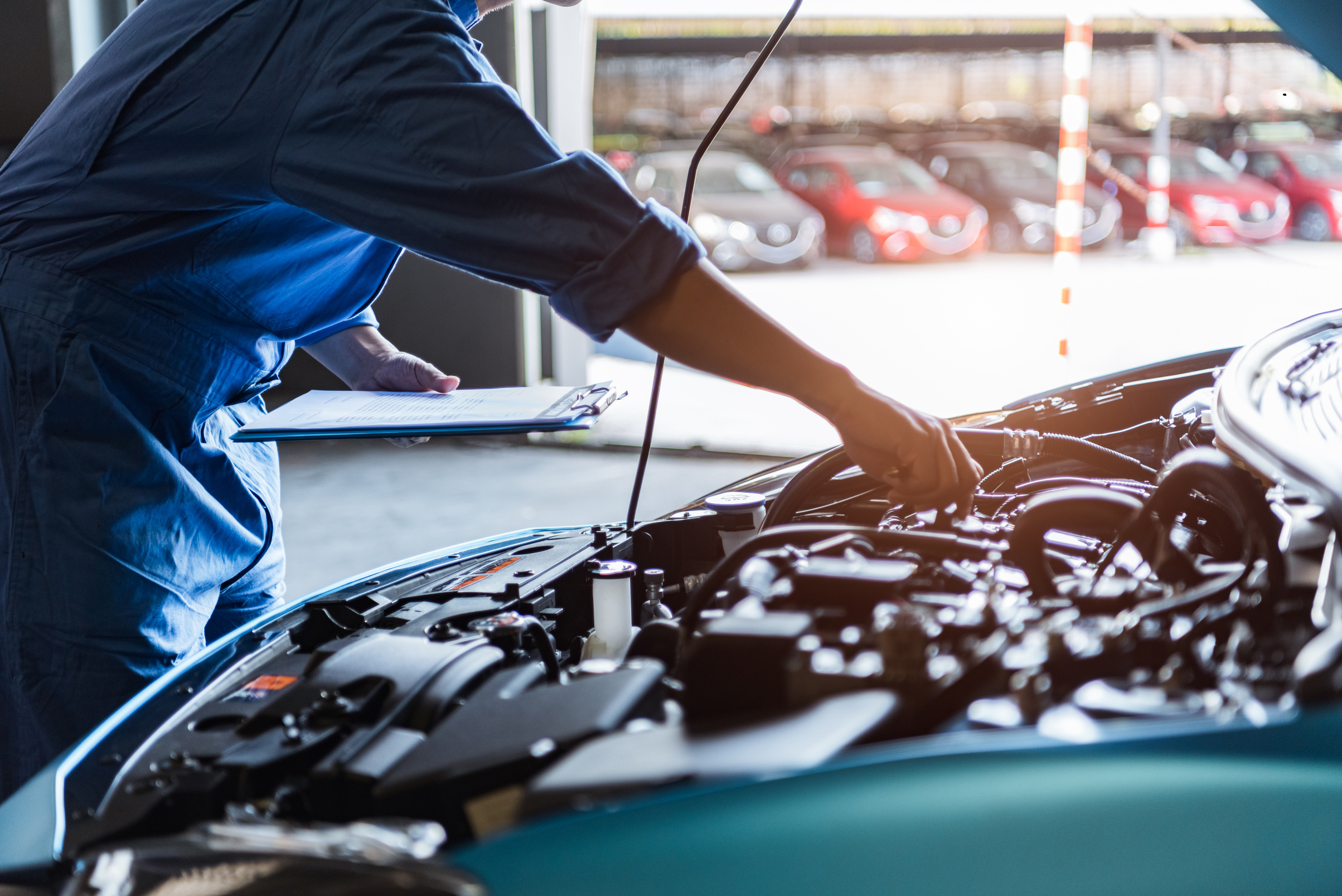 Mechanic Checking Car